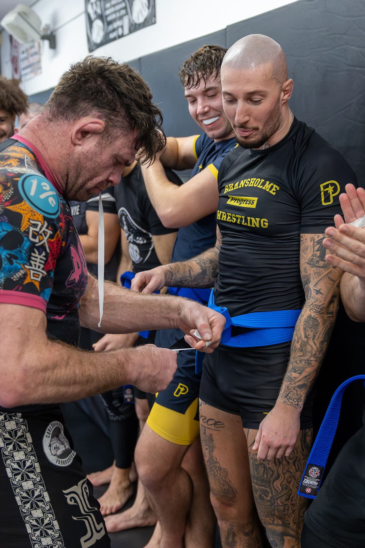 Blue belt promotion ceremony